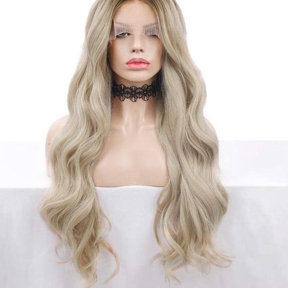 ?ZORI  24” ASH Blonde BODY WAVY LACE FRONT WIG main image 4